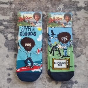 Bob Ross Themed Low Cut Socks 4 Pairs